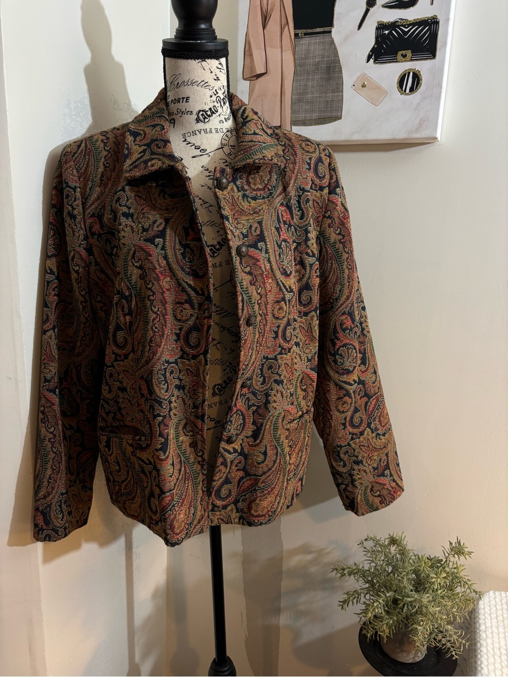 Koret Multicolor vintage Paisley Button-Front Jacket